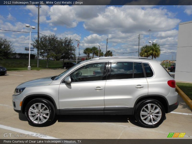 White Gold Metallic / Beige 2012 Volkswagen Tiguan SE