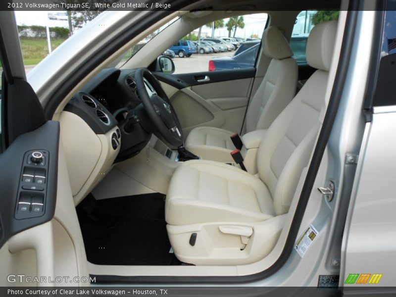 White Gold Metallic / Beige 2012 Volkswagen Tiguan SE