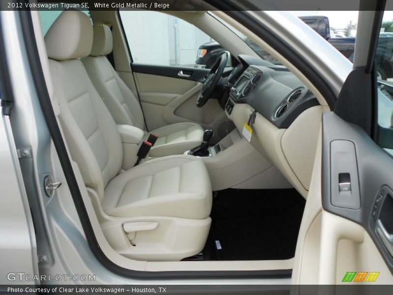 White Gold Metallic / Beige 2012 Volkswagen Tiguan SE