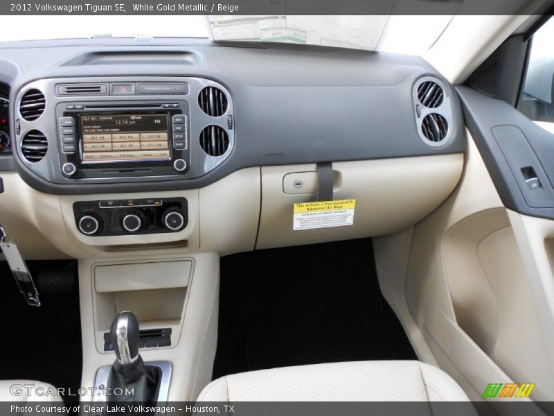 White Gold Metallic / Beige 2012 Volkswagen Tiguan SE