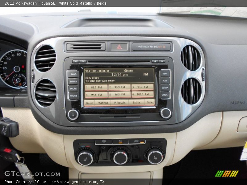 White Gold Metallic / Beige 2012 Volkswagen Tiguan SE