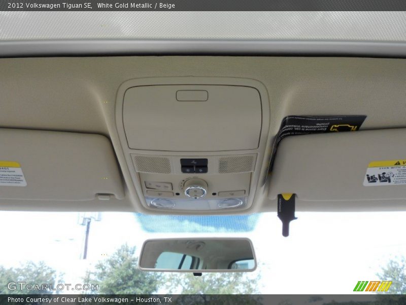 White Gold Metallic / Beige 2012 Volkswagen Tiguan SE