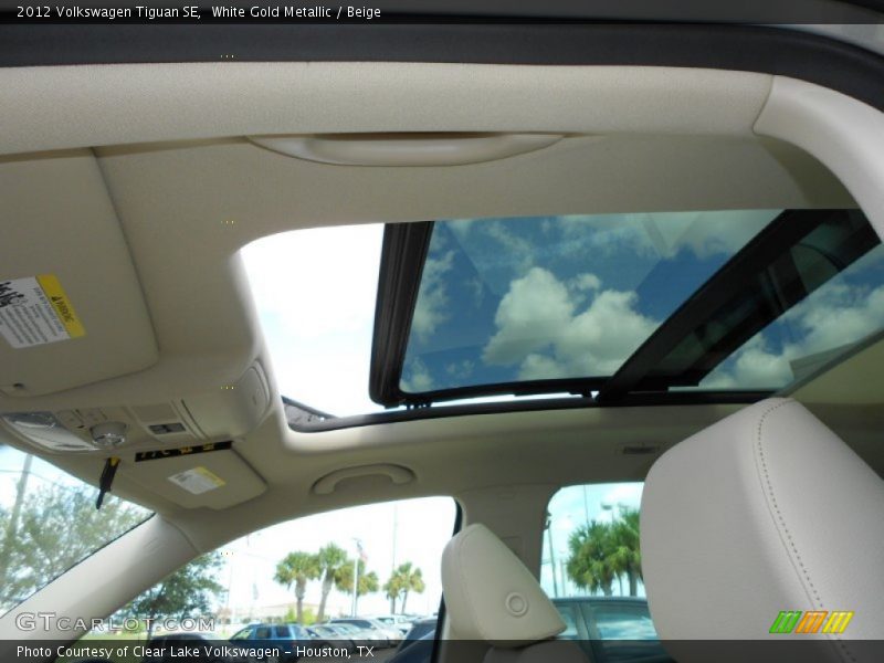 White Gold Metallic / Beige 2012 Volkswagen Tiguan SE