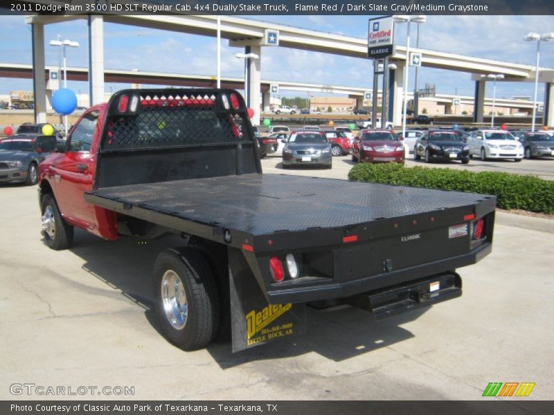 Flame Red / Dark Slate Gray/Medium Graystone 2011 Dodge Ram 3500 HD SLT Regular Cab 4x4 Dually Stake Truck