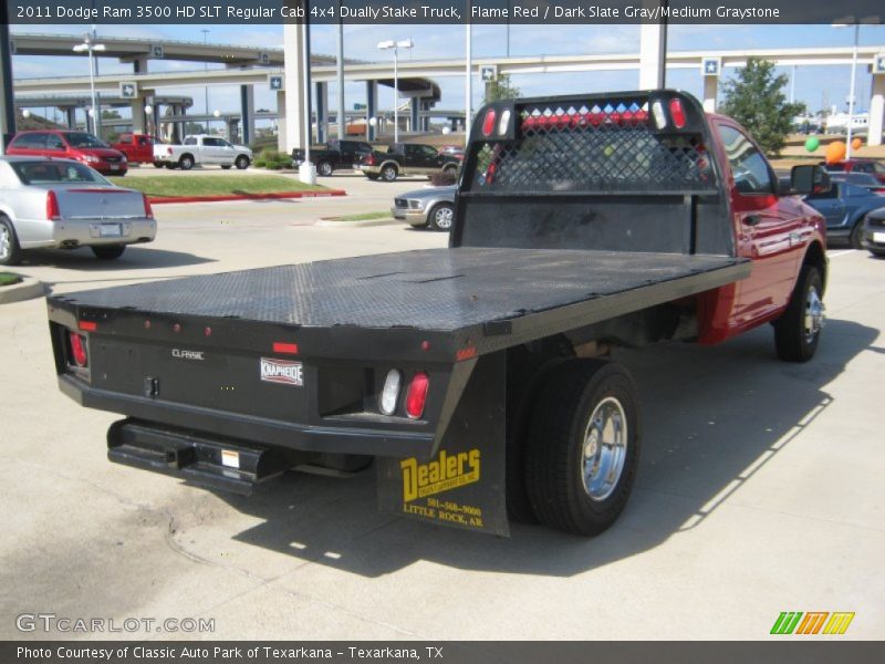 Flame Red / Dark Slate Gray/Medium Graystone 2011 Dodge Ram 3500 HD SLT Regular Cab 4x4 Dually Stake Truck