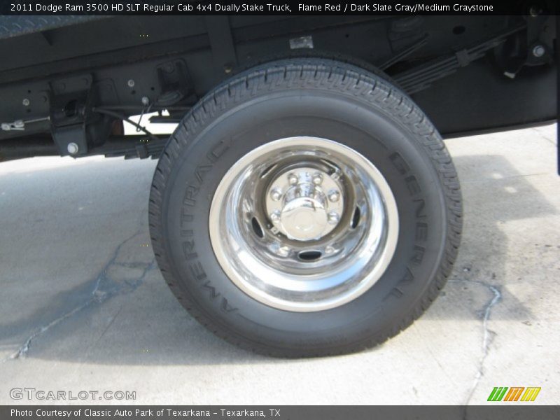Flame Red / Dark Slate Gray/Medium Graystone 2011 Dodge Ram 3500 HD SLT Regular Cab 4x4 Dually Stake Truck