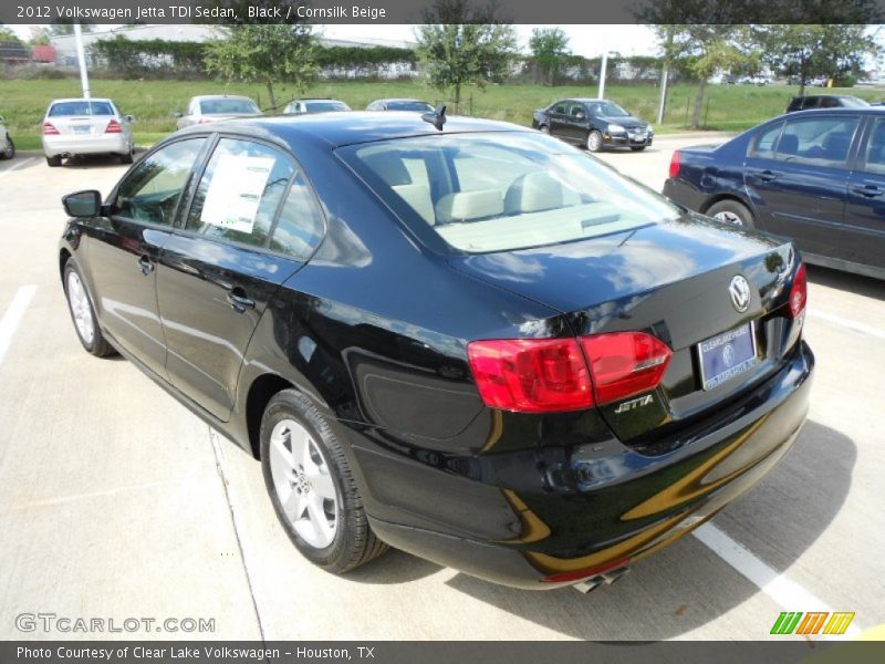 Black / Cornsilk Beige 2012 Volkswagen Jetta TDI Sedan