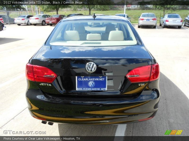 Black / Cornsilk Beige 2012 Volkswagen Jetta TDI Sedan