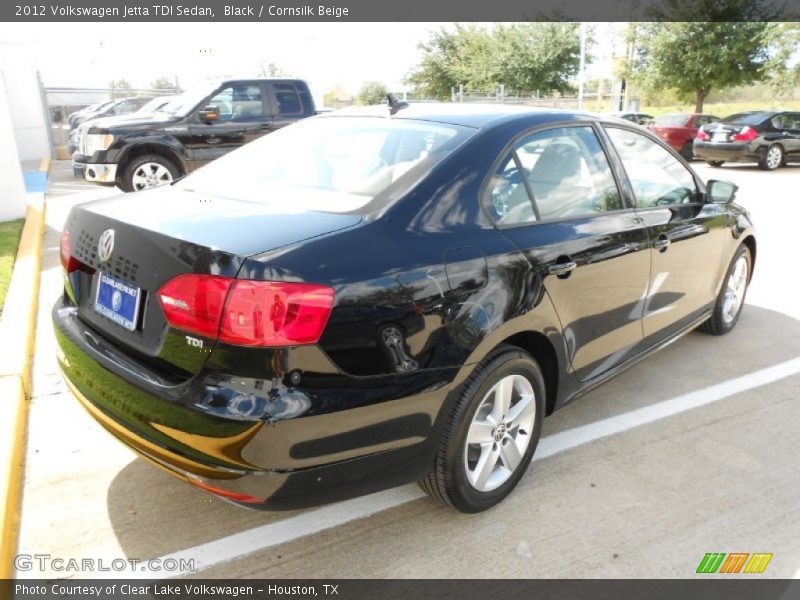Black / Cornsilk Beige 2012 Volkswagen Jetta TDI Sedan