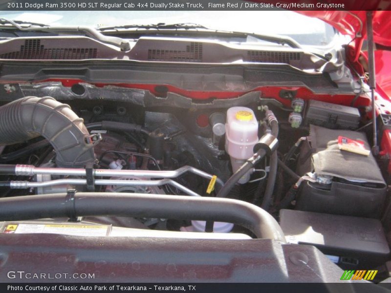 Flame Red / Dark Slate Gray/Medium Graystone 2011 Dodge Ram 3500 HD SLT Regular Cab 4x4 Dually Stake Truck