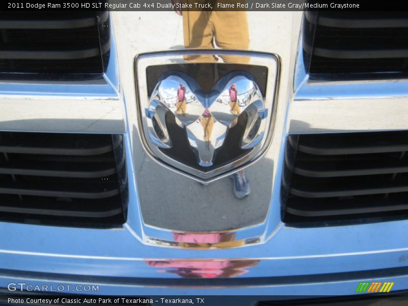 Flame Red / Dark Slate Gray/Medium Graystone 2011 Dodge Ram 3500 HD SLT Regular Cab 4x4 Dually Stake Truck