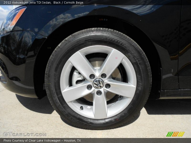 Black / Cornsilk Beige 2012 Volkswagen Jetta TDI Sedan