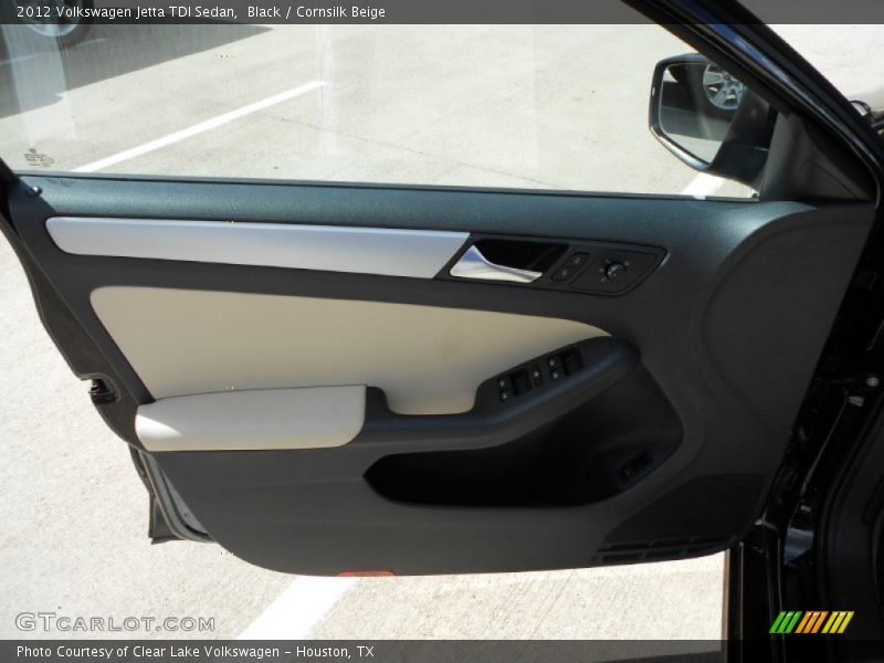 Black / Cornsilk Beige 2012 Volkswagen Jetta TDI Sedan
