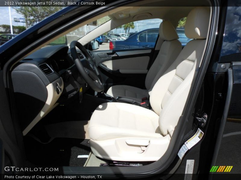 Black / Cornsilk Beige 2012 Volkswagen Jetta TDI Sedan