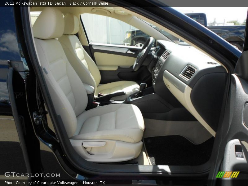 Black / Cornsilk Beige 2012 Volkswagen Jetta TDI Sedan