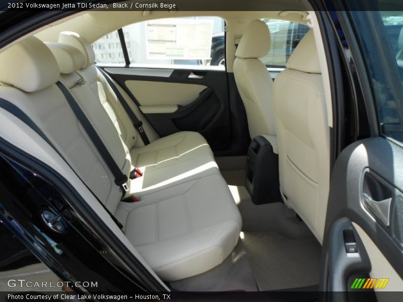 Black / Cornsilk Beige 2012 Volkswagen Jetta TDI Sedan