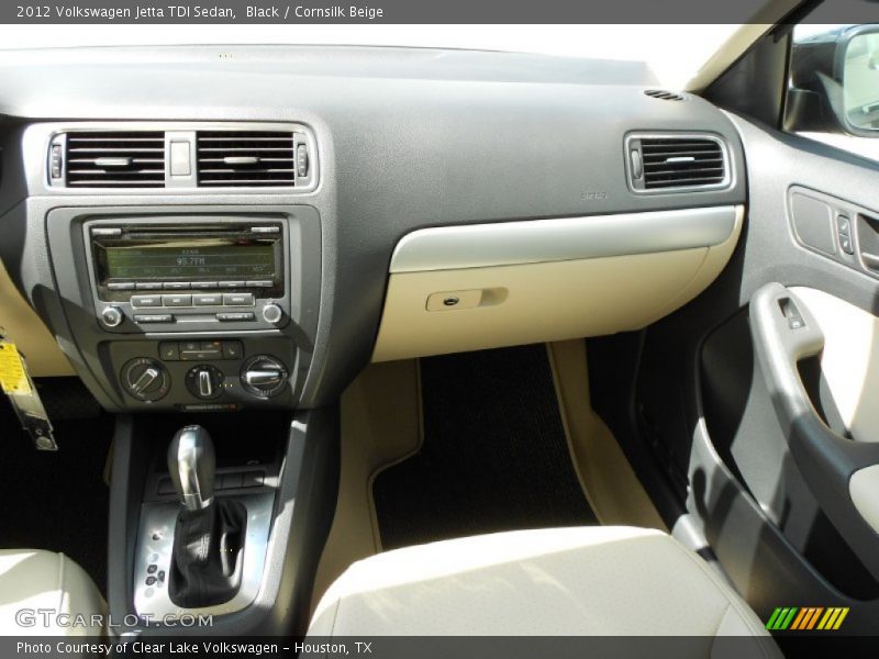 Black / Cornsilk Beige 2012 Volkswagen Jetta TDI Sedan