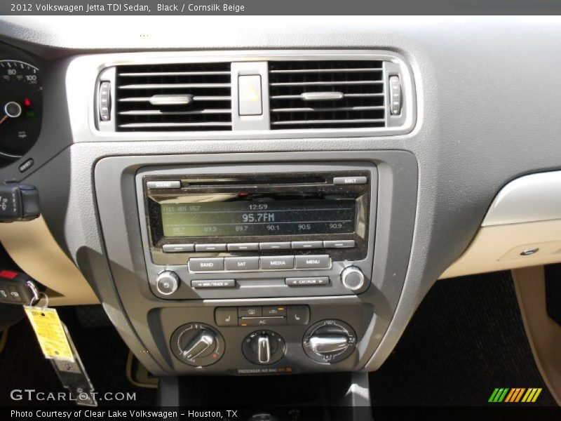 Black / Cornsilk Beige 2012 Volkswagen Jetta TDI Sedan