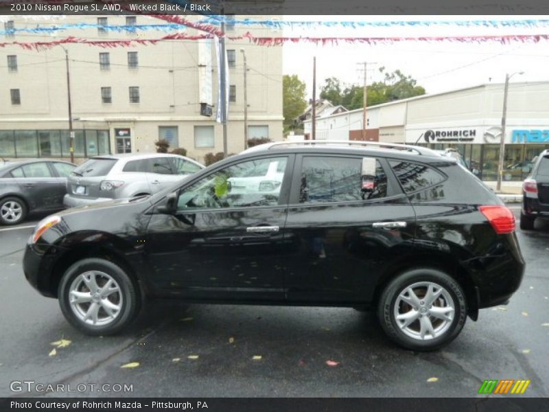 Wicked Black / Black 2010 Nissan Rogue SL AWD
