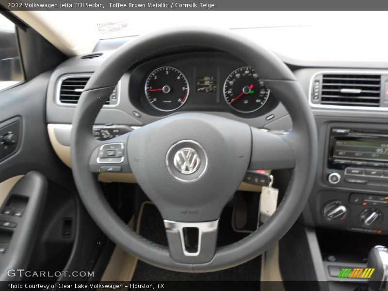 Toffee Brown Metallic / Cornsilk Beige 2012 Volkswagen Jetta TDI Sedan