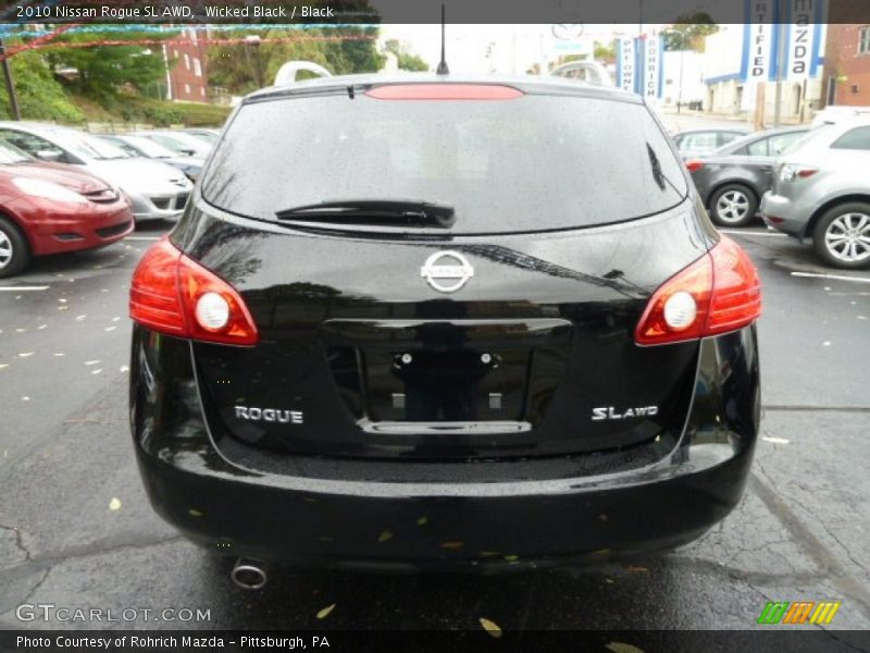 Wicked Black / Black 2010 Nissan Rogue SL AWD