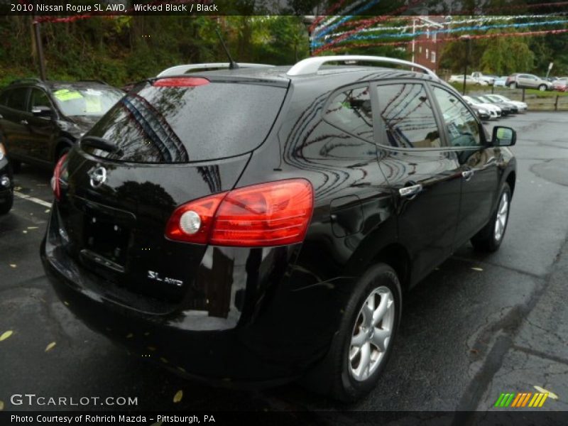 Wicked Black / Black 2010 Nissan Rogue SL AWD
