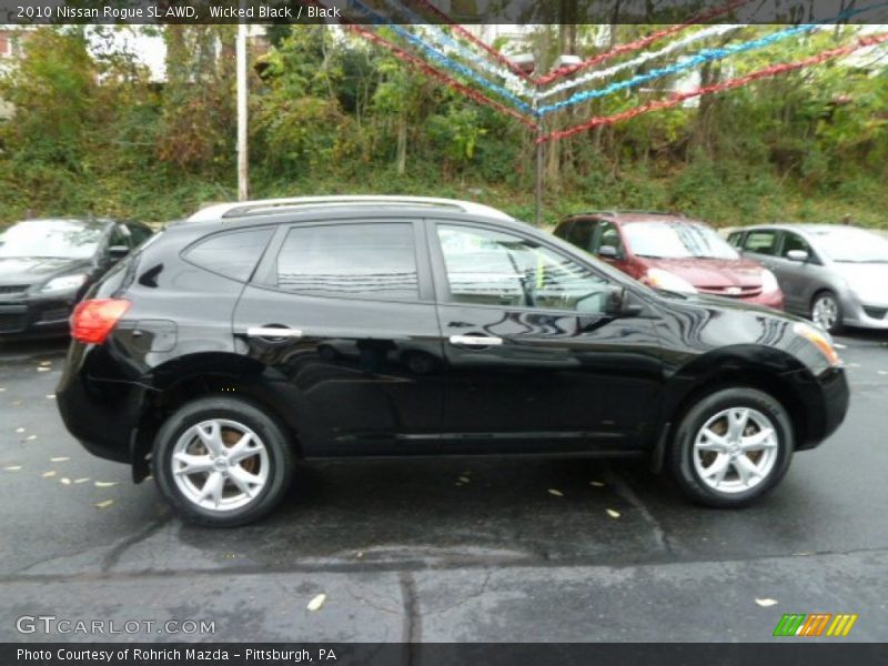 Wicked Black / Black 2010 Nissan Rogue SL AWD