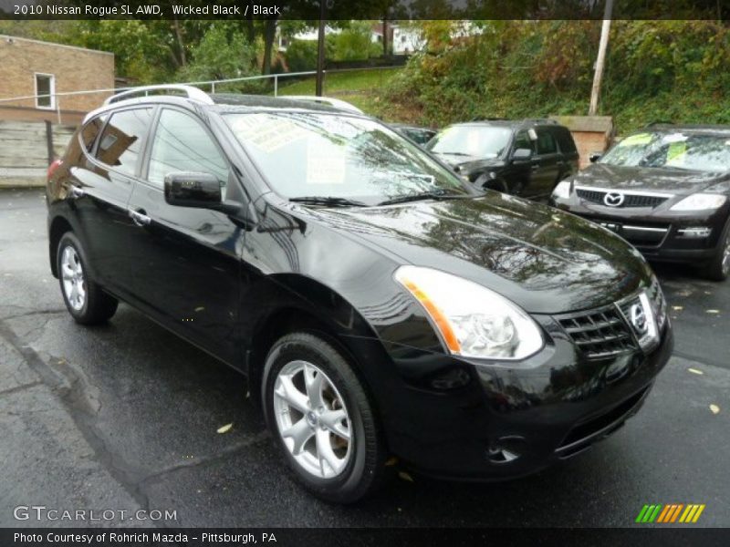 Wicked Black / Black 2010 Nissan Rogue SL AWD