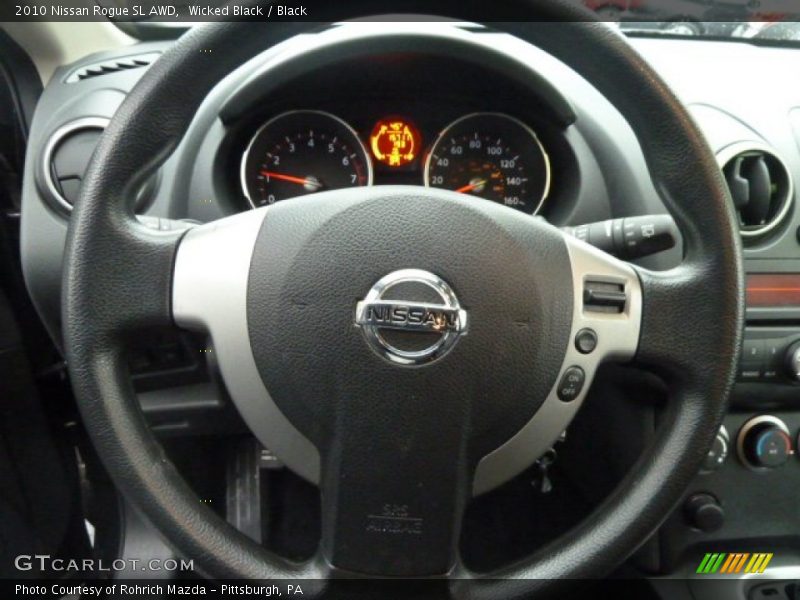 Wicked Black / Black 2010 Nissan Rogue SL AWD