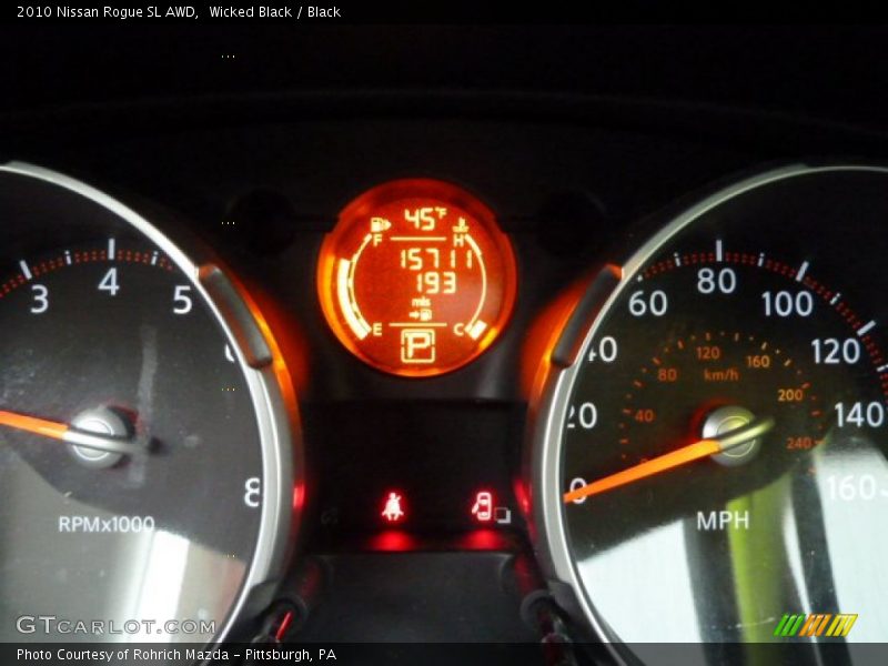 Wicked Black / Black 2010 Nissan Rogue SL AWD