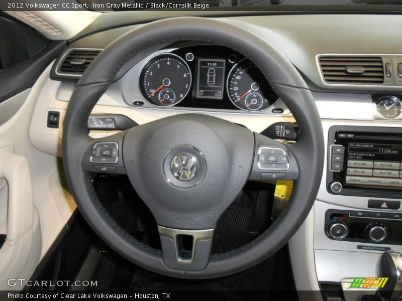 Iron Gray Metallic / Black/Cornsilk Beige 2012 Volkswagen CC Sport