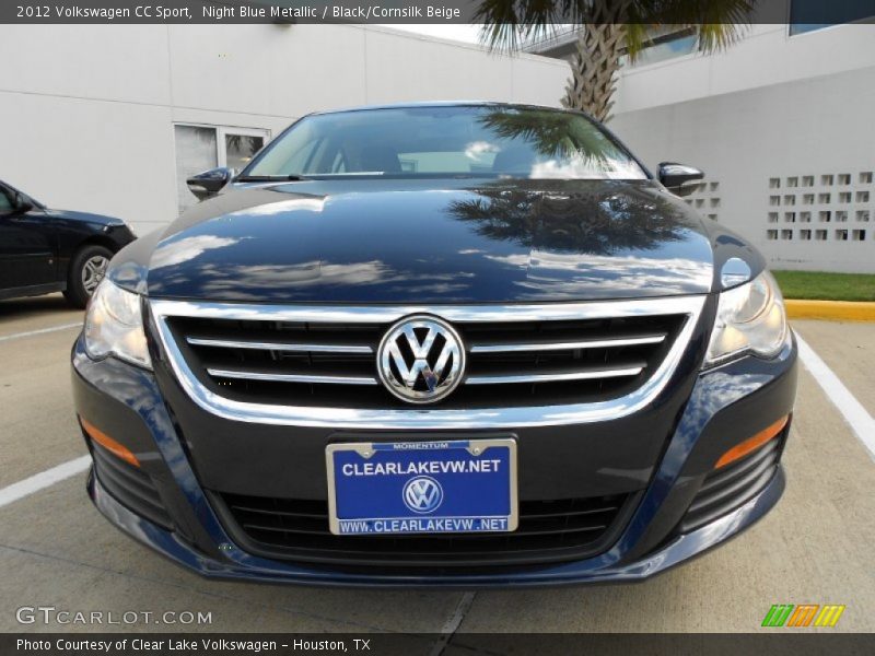 Night Blue Metallic / Black/Cornsilk Beige 2012 Volkswagen CC Sport