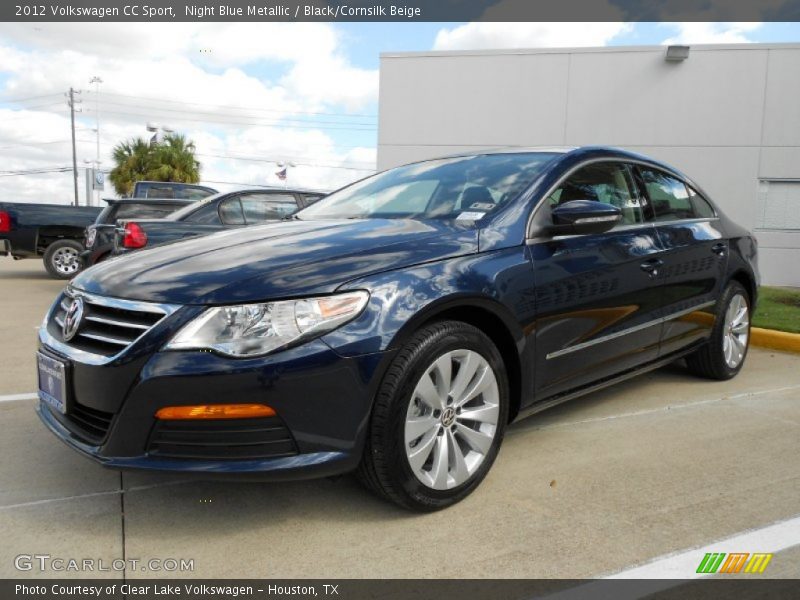 Night Blue Metallic / Black/Cornsilk Beige 2012 Volkswagen CC Sport