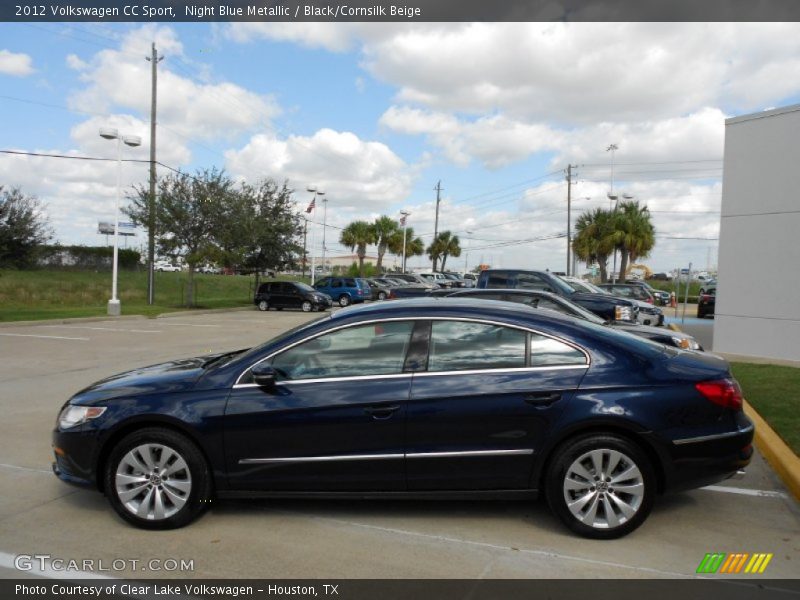 Night Blue Metallic / Black/Cornsilk Beige 2012 Volkswagen CC Sport