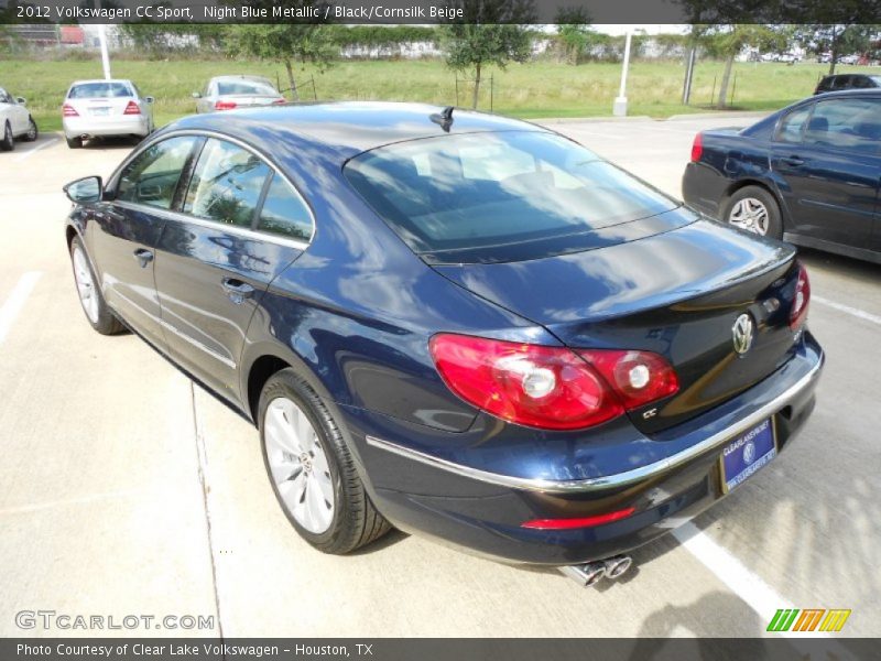 Night Blue Metallic / Black/Cornsilk Beige 2012 Volkswagen CC Sport