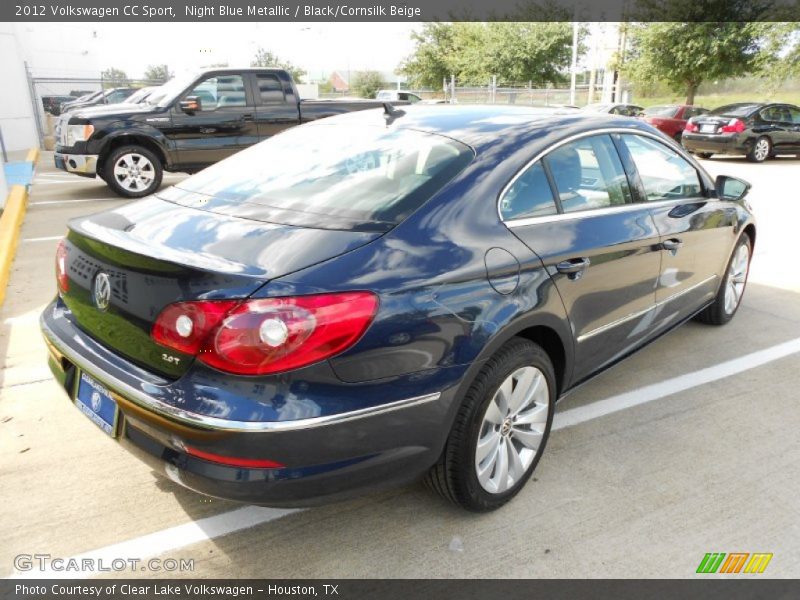 Night Blue Metallic / Black/Cornsilk Beige 2012 Volkswagen CC Sport