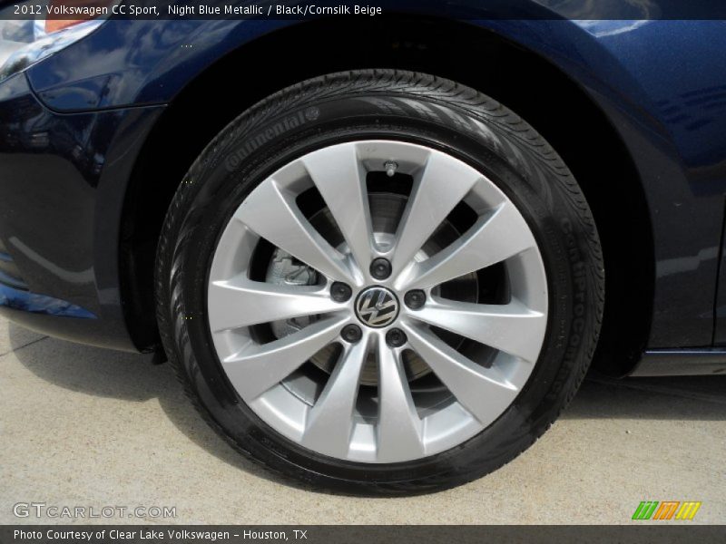 Night Blue Metallic / Black/Cornsilk Beige 2012 Volkswagen CC Sport