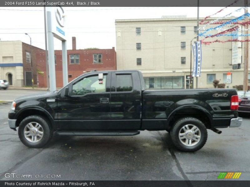 Black / Black 2004 Ford F150 Lariat SuperCab 4x4