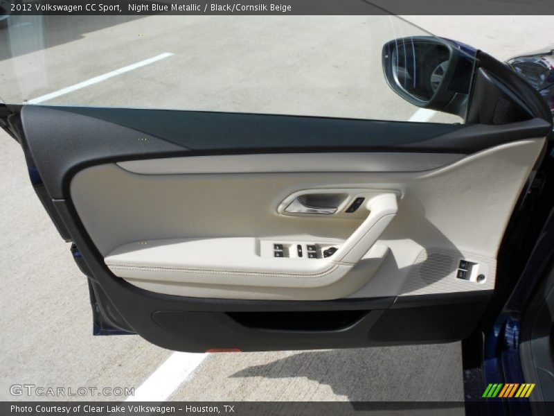 Night Blue Metallic / Black/Cornsilk Beige 2012 Volkswagen CC Sport