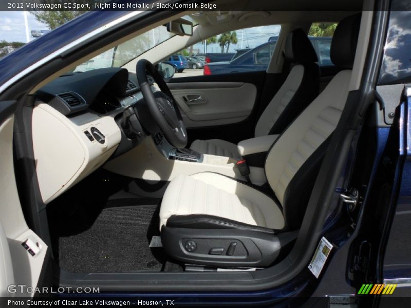 Night Blue Metallic / Black/Cornsilk Beige 2012 Volkswagen CC Sport