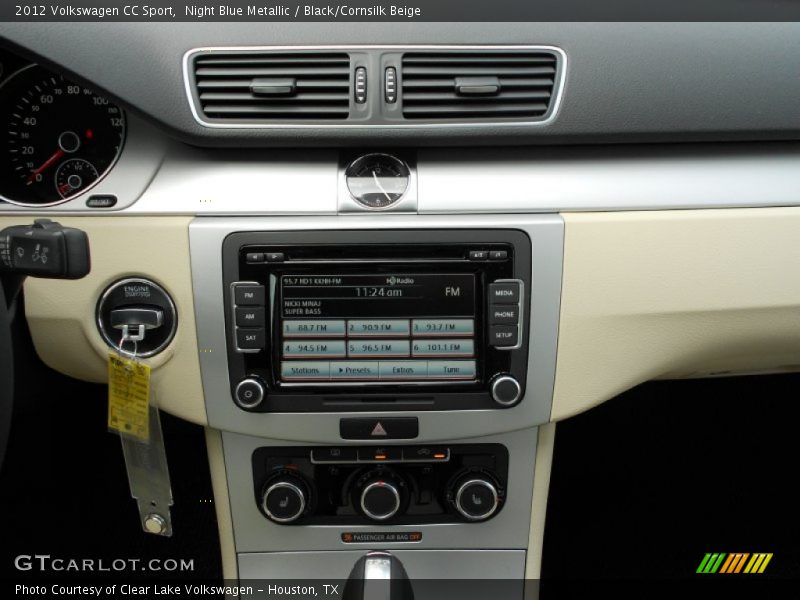 Night Blue Metallic / Black/Cornsilk Beige 2012 Volkswagen CC Sport