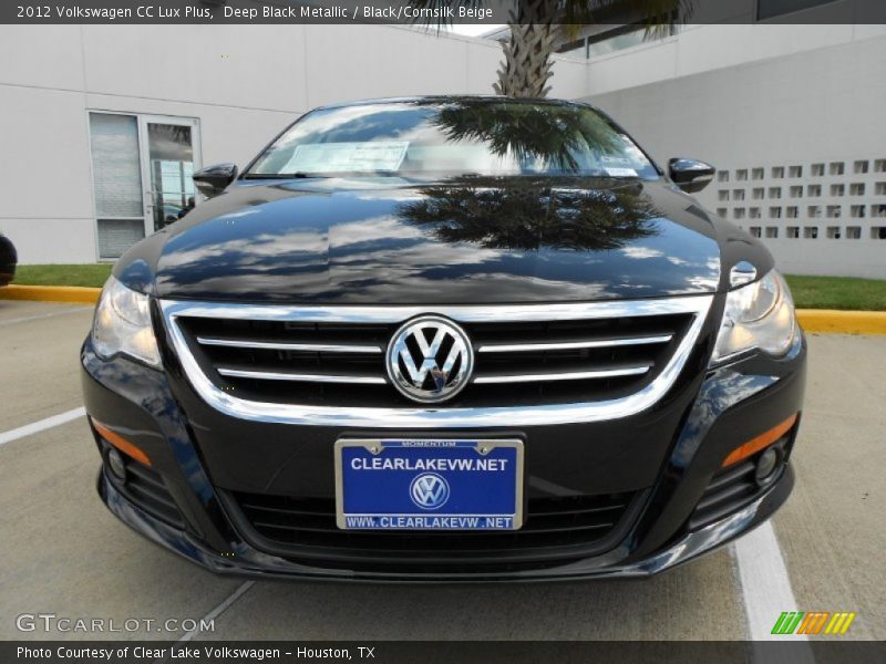 Deep Black Metallic / Black/Cornsilk Beige 2012 Volkswagen CC Lux Plus