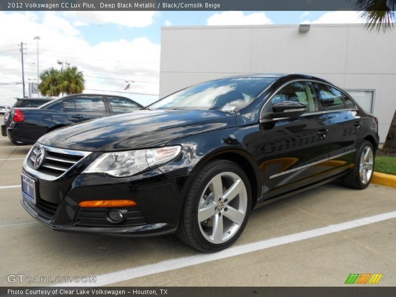 Deep Black Metallic / Black/Cornsilk Beige 2012 Volkswagen CC Lux Plus