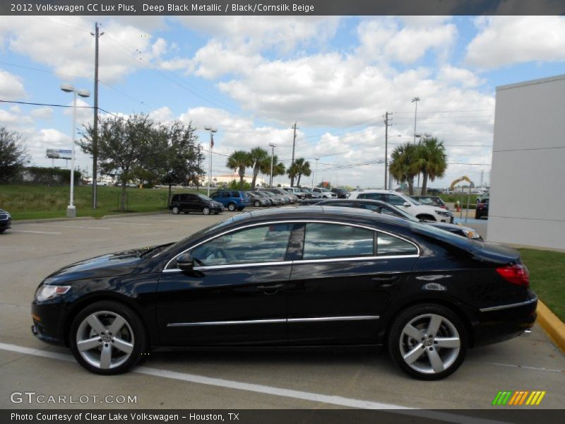 Deep Black Metallic / Black/Cornsilk Beige 2012 Volkswagen CC Lux Plus