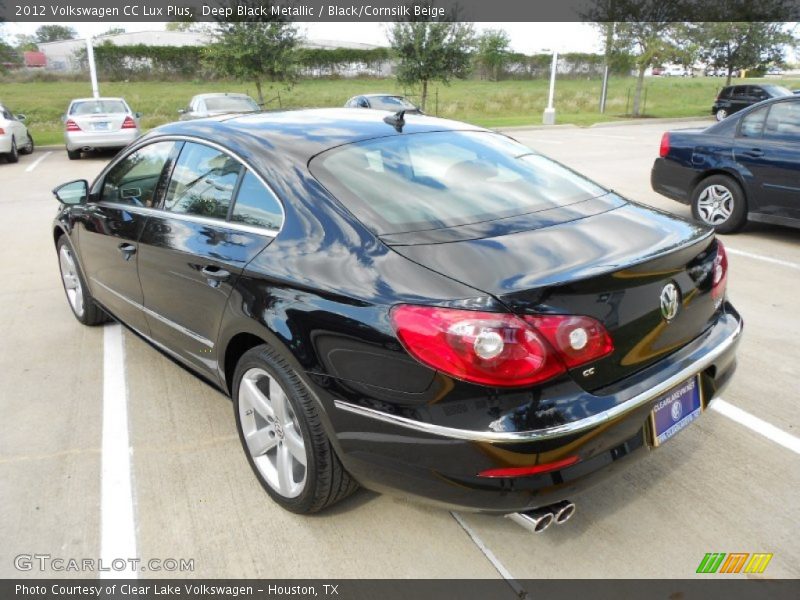 Deep Black Metallic / Black/Cornsilk Beige 2012 Volkswagen CC Lux Plus