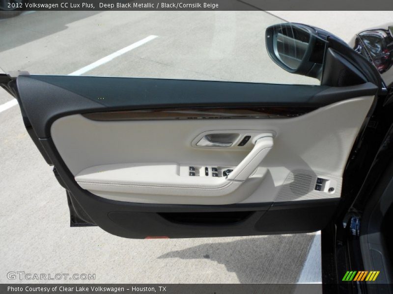 Deep Black Metallic / Black/Cornsilk Beige 2012 Volkswagen CC Lux Plus