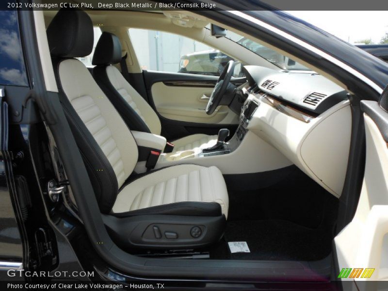 Deep Black Metallic / Black/Cornsilk Beige 2012 Volkswagen CC Lux Plus