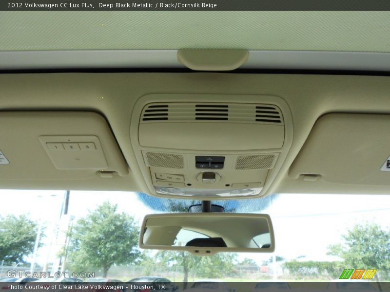 Deep Black Metallic / Black/Cornsilk Beige 2012 Volkswagen CC Lux Plus