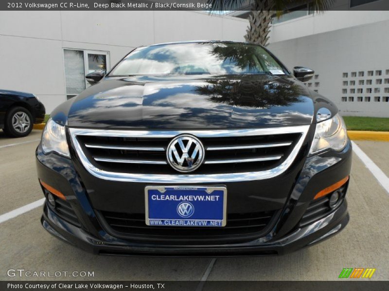 Deep Black Metallic / Black/Cornsilk Beige 2012 Volkswagen CC R-Line
