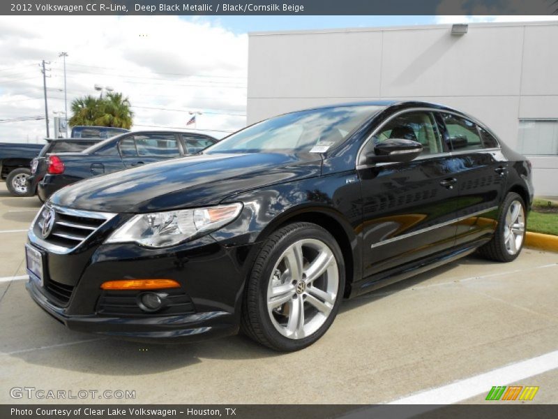 Deep Black Metallic / Black/Cornsilk Beige 2012 Volkswagen CC R-Line